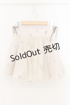 画像: LIZ LISA / チョコペン柄メッシュスカパン  アイボリー O-26-01-22-005-LO-PA-IG-OS