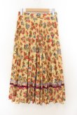 画像1: Jane Marple Dans Le Salon / Flowers of Jouy double accordion skirt M イエロー O-26-01-22-055-JM-SK-OW-OS (1)