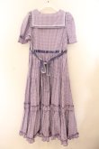 画像4: Maria pipi / セーラーカラーチェックレースドレス  パープル O-26-01-22-056-EL-OP-OW-OS (4)