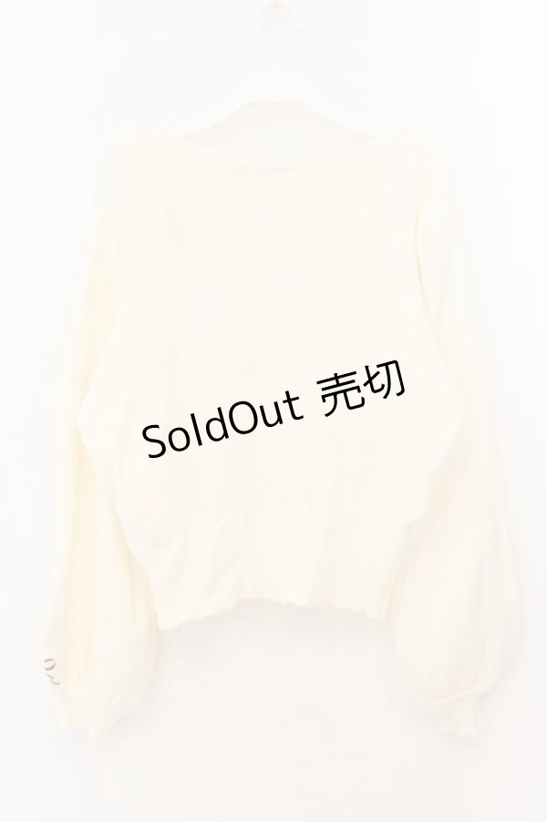 画像2: axes femme / ハートリボン刺繍ニットカーディガン F キナリ O-26-01-22-062-AX-TO-OW-OS (2)