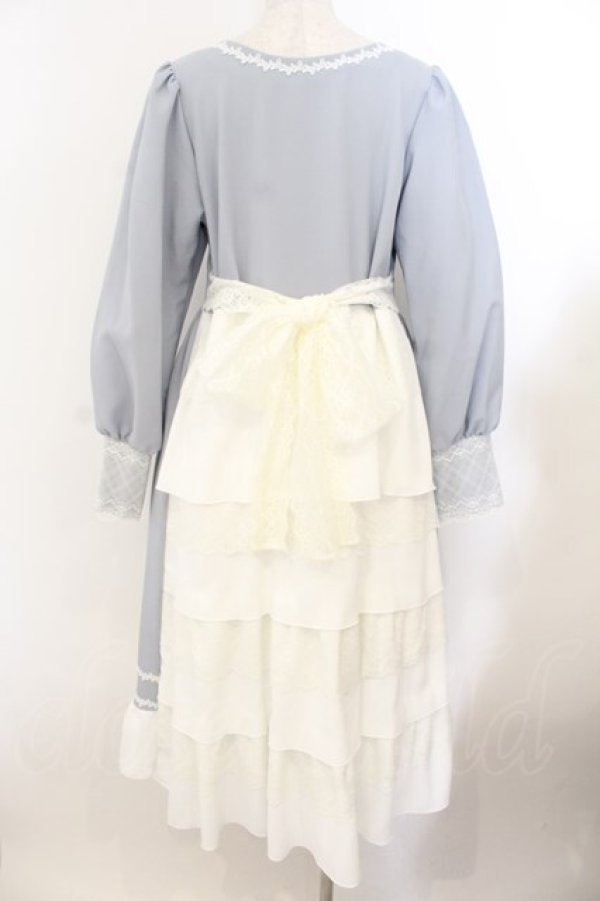 画像4: marcHenTica / カテリーナワンピース (採寸をご確認ください) くすみブルー O-26-01-22-067-LO-OP-OW-OS (4)