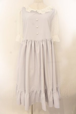 画像: marcHenTica / レースカラーワンピース サイズ(採寸をご確認ください) グレー O-26-01-22-071-LO-OP-OW-OS