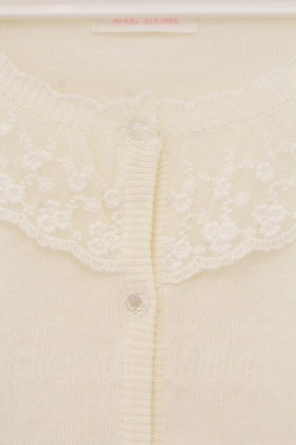 画像2: LIZ LISA / ギンガムチェックリボンカーディガン  オフ×ブルー O-26-01-22-007-LO-TO-IG-OS (2)