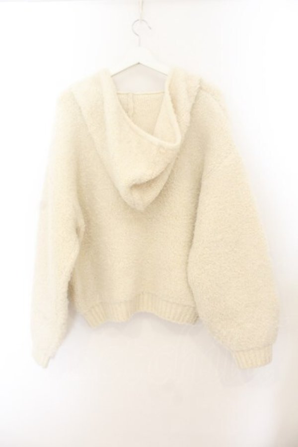 画像3: Fickle Bebe / オーバーニットフーディ F アイボリー（公式展開シロ） O-26-01-22-076-0-TO-OW-OS (3)