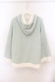 画像4: axes femme / パール裏ボアニットポンチョ F ミント O-26-01-22-077-AX-TO-OW-OS (4)