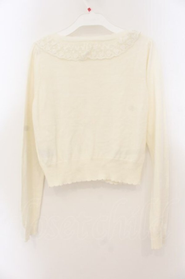 画像4: LIZ LISA / ギンガムチェックリボンカーディガン  オフ×ブルー O-26-01-22-007-LO-TO-IG-OS (4)