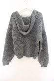 画像2: Fickle Bebe / オーバーニットフーディ F グレー O-26-01-22-079-0-TO-OW-OS (2)