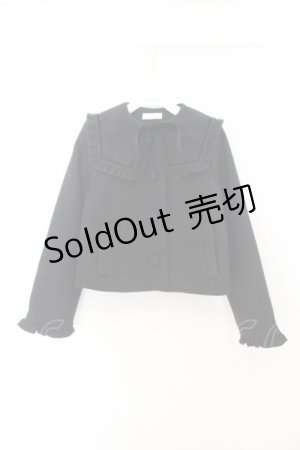 画像: m petit by misako / セーラー襟ショートコート S クロ O-26-01-22-082-LO-CO-OW-OS