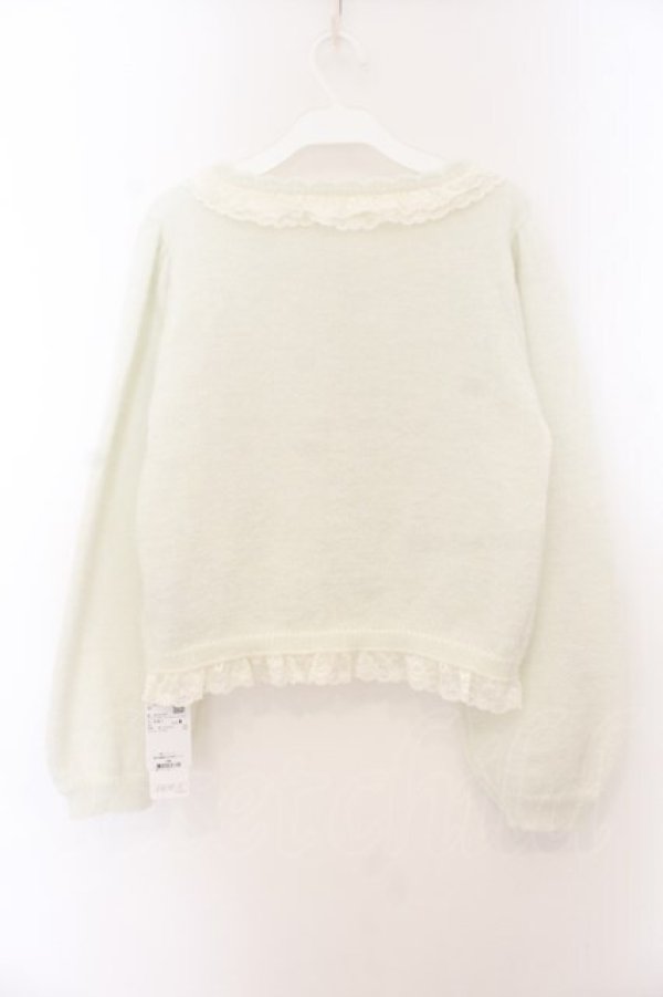 画像3: axes femme POETIQUE / ラメシャギーフリルニットカーディガン F 生成り O-26-01-22-083-AX-TO-OW-OS (3)