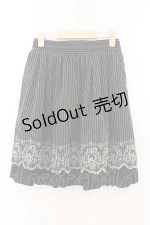 画像: axes femme POETIQUE / スカラップ刺繍ミニスカート M クロ O-26-01-22-086-AX-SK-OW-OS