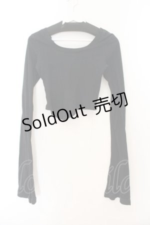 画像: KASEI / ロングスリーブショートカッソー L ブラック O-26-01-22-087-PU-TO-IG-ZT577