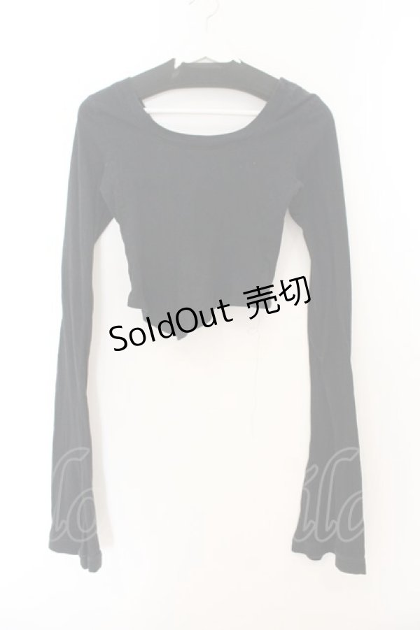 画像1: KASEI / ロングスリーブショートカッソー L ブラック O-26-01-22-087-PU-TO-IG-ZT577 (1)