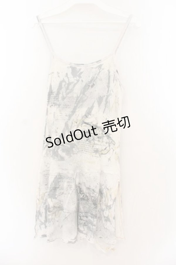 画像5: DARK RED  RUM / プリントダメージキャミソール  ホワイト× O-26-01-22-089-HN-TO-IG-OS (5)