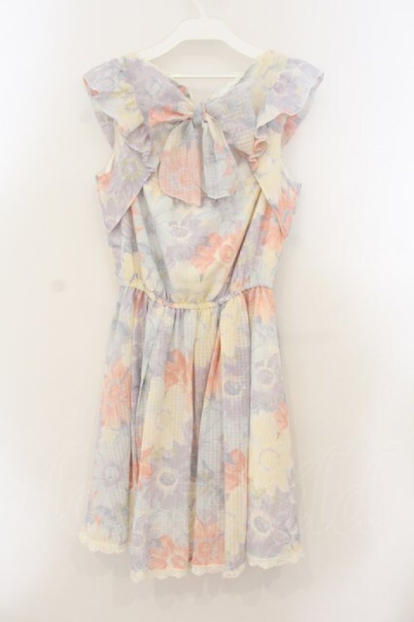 画像3: LIZ LISA / バックリボンフラワーワンピース  サックス O-26-01-22-011-LO-OP-IG-OS (3)