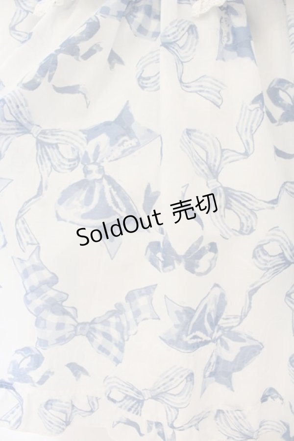 画像3: LIZ LISA / リボン柄ワンピース  シロ×サックス O-26-01-22-012-LO-OP-IG-OS (3)