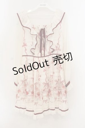 画像: LIZ LISA / イングリッシュローズワンピース  オフシロ×アカ O-26-01-22-018-LO-OP-IG-OS