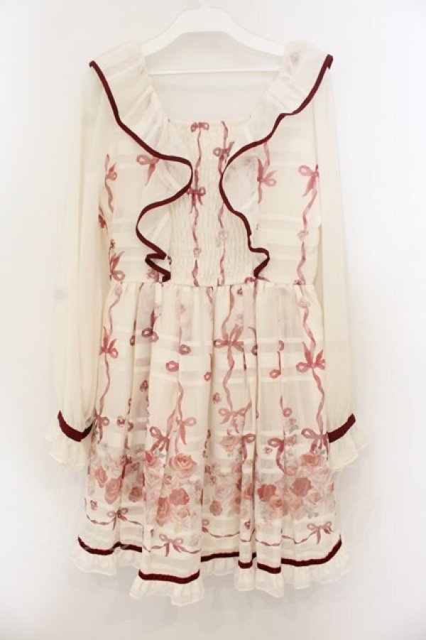 画像4: LIZ LISA / イングリッシュローズワンピース  オフシロ×アカ O-26-01-22-018-LO-OP-IG-OS (4)