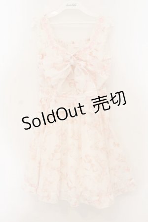 画像: LIZ LISA / リボン柄ワンピース  シロ×ピンク O-26-01-22-023-LO-OP-IG-OS