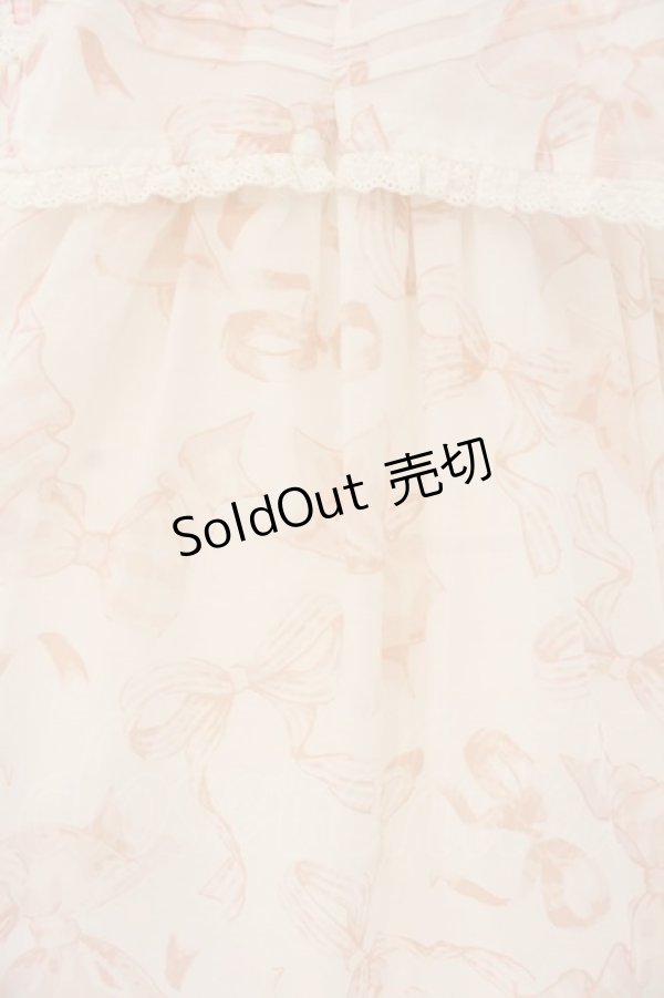 画像3: LIZ LISA / リボン柄ワンピース  シロ×ピンク O-26-01-22-023-LO-OP-IG-OS (3)