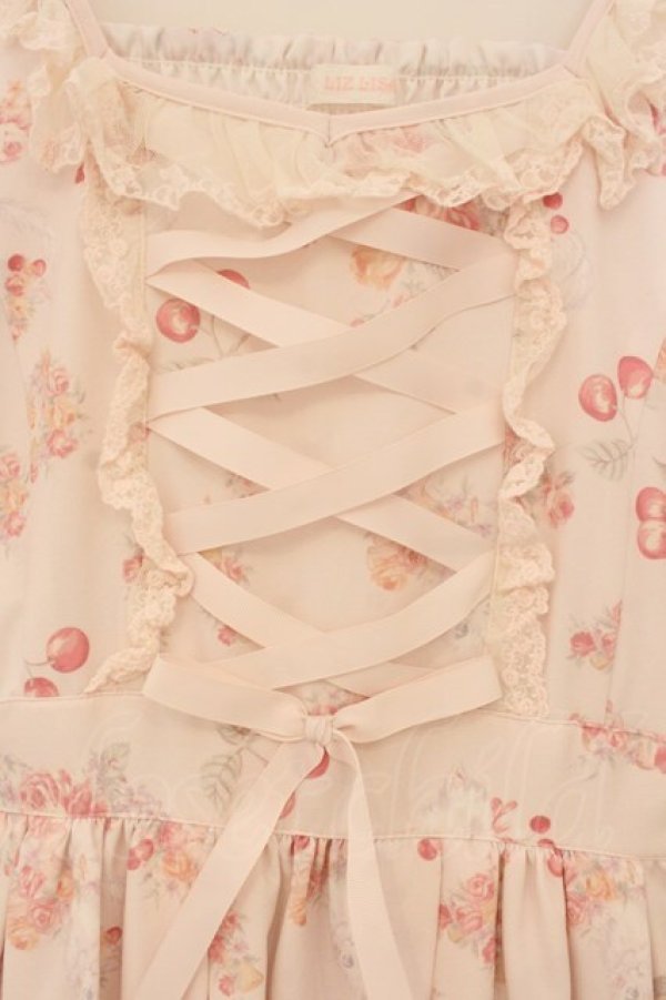 画像2: LIZ LISA / キャットチェリーワンピース  ピンク O-26-01-22-024-LO-OP-IG-OS (2)