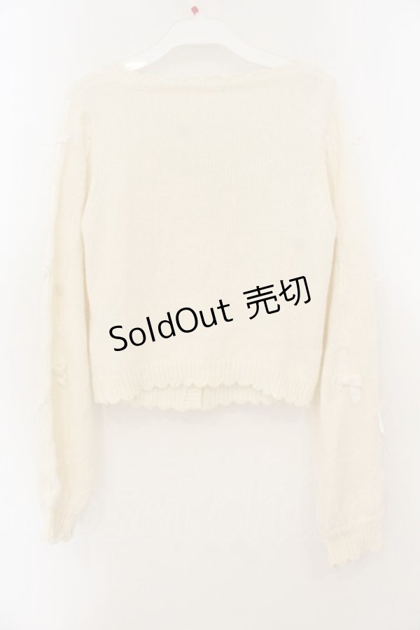 画像3: LIZ LISA / リボンラインカーディガン  シロ O-26-01-22-025-LO-TO-IG-OS (3)