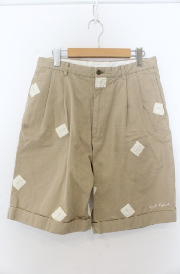 画像1: Karl Helmut / パッチハーフチノパンツ L ベージュ O-26-01-23-006-EL-PA-YM-OS (1)