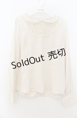 画像: an another angelus / レースヨーク衿付きプルオーバーブラウス F アイボリー O-26-01-23-055-CA-BL-OW-ZT604