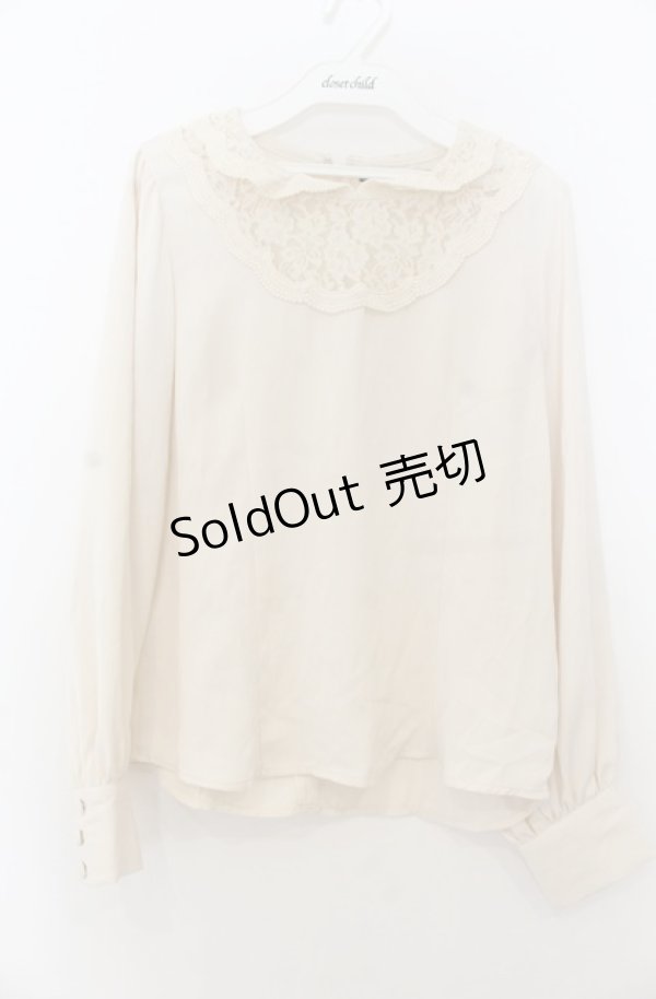 画像1: an another angelus / レースヨーク衿付きプルオーバーブラウス F アイボリー O-26-01-23-055-CA-BL-OW-ZT604 (1)