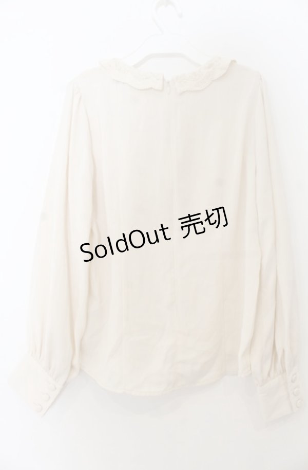画像2: an another angelus / レースヨーク衿付きプルオーバーブラウス F アイボリー O-26-01-23-055-CA-BL-OW-ZT604 (2)