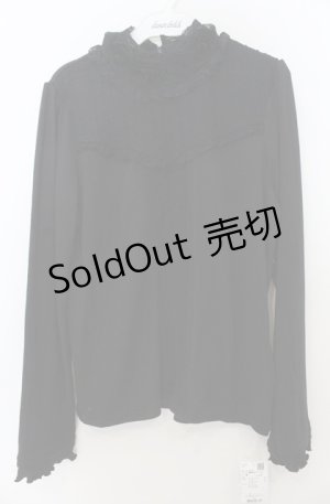 画像: axes femme / シフォン薔薇装飾カットプルオーバー F クロ O-26-01-23-056-AX-TO-OW-OS