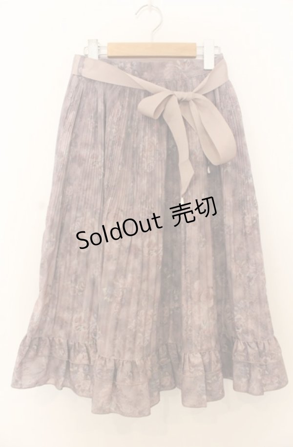 画像1: axes femme / ぼかし柄プリーツスカート M ピンク O-26-01-23-060-AX-SK-OW-OS (1)