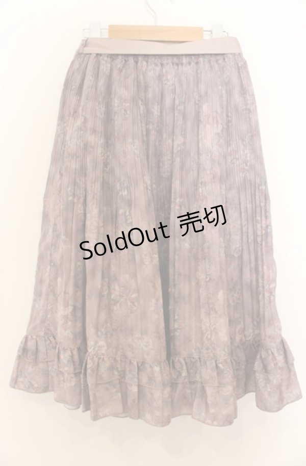 画像2: axes femme / ぼかし柄プリーツスカート M ピンク O-26-01-23-060-AX-SK-OW-OS (2)