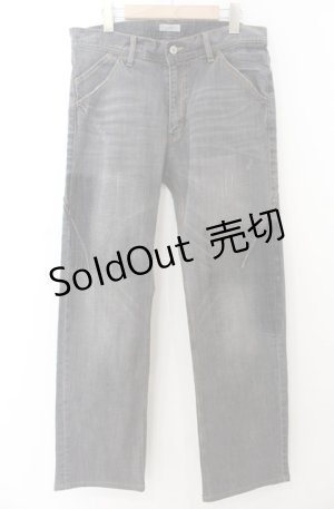 画像: Karl Helmut / パッチダメージデニムパンツ XL グレー O-26-01-23-007-EL-PA-YM-ZT137