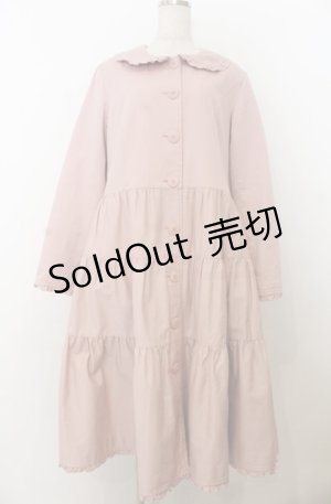 画像: PINK HOUSE / 襟付きロングティアードコート  ピンク O-26-01-23-017-LO-CO-OW-OS