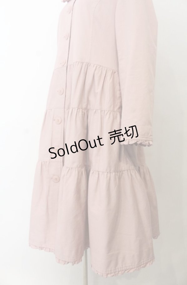 画像3: PINK HOUSE / 襟付きロングティアードコート  ピンク O-26-01-23-017-LO-CO-OW-OS (3)