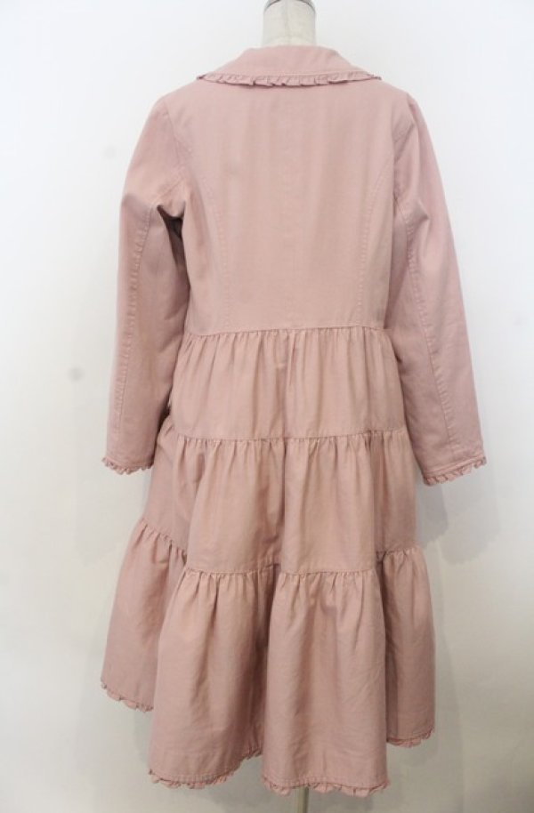 画像4: PINK HOUSE / 襟付きロングティアードコート  ピンク O-26-01-23-017-LO-CO-OW-OS (4)