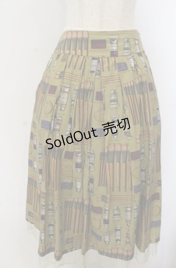 画像1: Jane Marple / Painting Kitドレススカート M イエロー系 O-26-01-23-022-JM-SK-OW-OS (1)