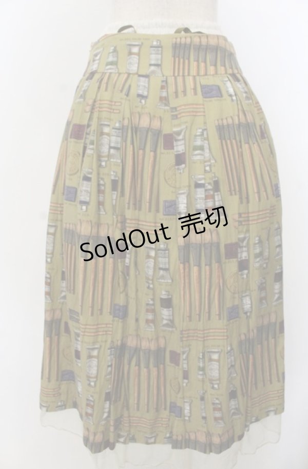 画像2: Jane Marple / Painting Kitドレススカート M イエロー系 O-26-01-23-022-JM-SK-OW-OS (2)