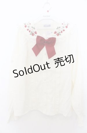 画像: axes femme kawaii / ストロベリーフィールドブラウス M キナリ O-26-01-23-023-AX-BL-OW-OS