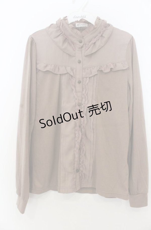 画像1: axes femme / ブラウス風カットソー M モカ O-26-01-23-028-AX-TO-OW-OS (1)