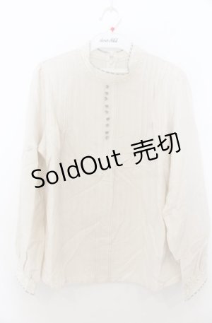 画像: an another angelus / レース使いスタンドカラーブラウス F アイボリー O-26-01-23-032-CA-BL-OW-OS