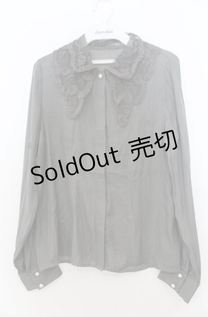 画像: an another angelus / レースヨーク衿ブラウス F グリーン O-26-01-23-033-CA-BL-OW-OS