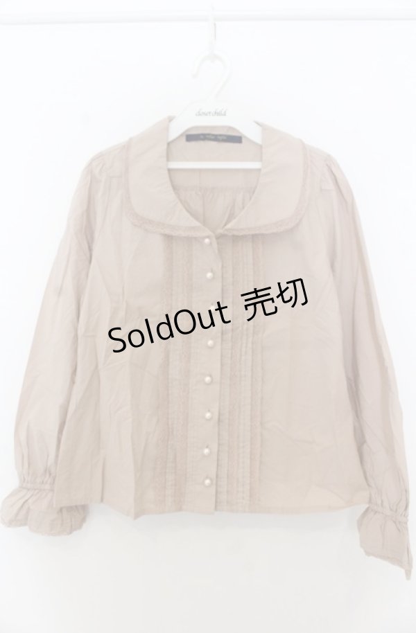 画像1: an another angelus / ピンタックパールボタンブラウス F ベージュ O-26-01-23-038-CA-BL-OW-ZT604 (1)