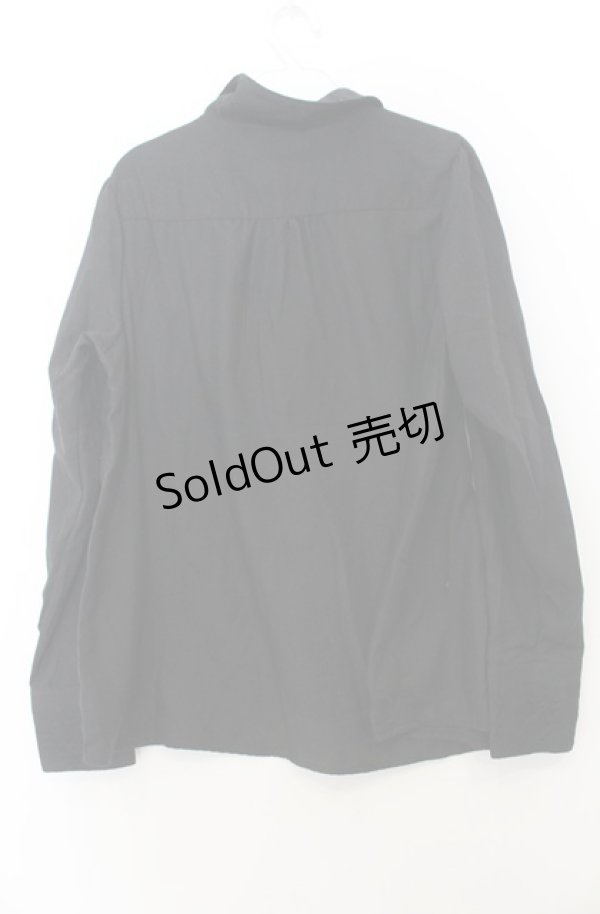 画像2: axes femme / バラ刺繍入りシャツ L クロ O-26-01-23-039-AX-BL-OW-OS (2)