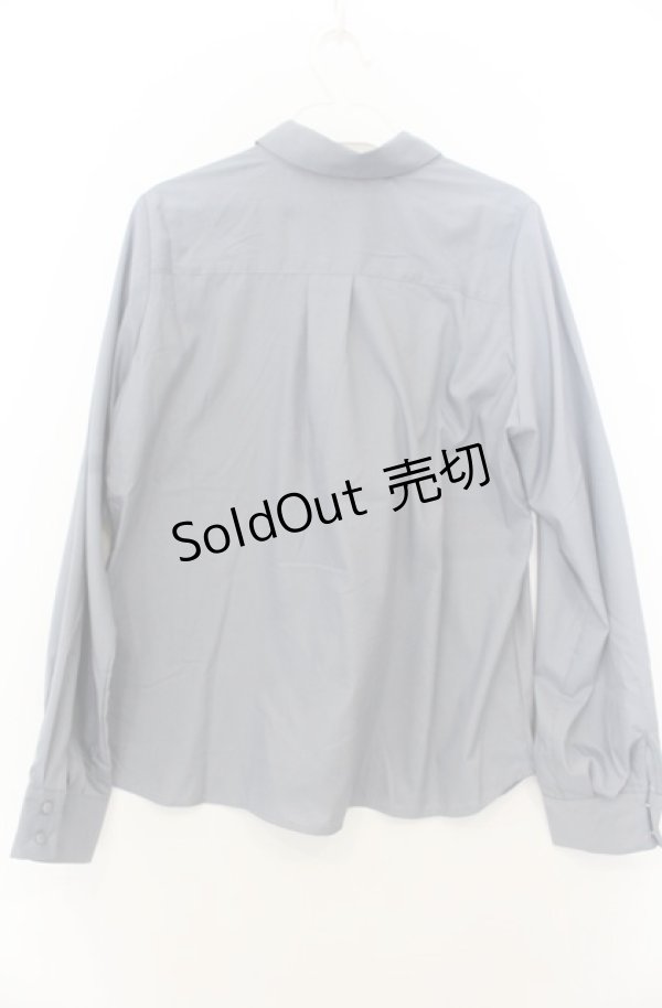 画像2: Fi.n.t / 細リボンタイ付きシャツ F ブルー O-26-01-23-040-CA-BL-OW-OS (2)