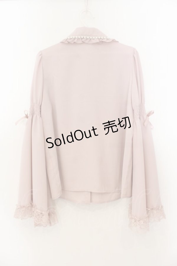 画像4: Secret Honey / パール襟フリルレース長袖ブラウス 2 ピンク O-26-01-24-028-CA-BL-OW-OS (4)