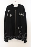 画像1: h.NAOTO / CAT's 666猫耳パーカー  ブラック O-26-01-24-033-HN-TO-IG-OS (1)