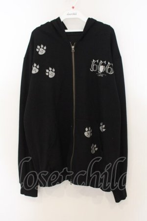 画像: h.NAOTO / CAT's 666猫耳パーカー  ブラック O-26-01-24-033-HN-TO-IG-OS