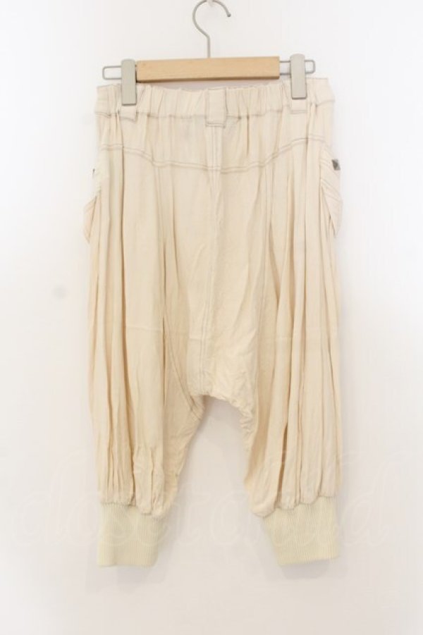 画像2: ALGONQUINS / ハーフカーゴサルエルパンツ  アイボリー O-26-01-24-034-AL-PA-IG-OS (2)