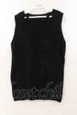 画像1: COMMO ROUGE / ロゴビーズニットタンク  ブラック O-26-01-24-035-PU-TO-IG-ZT010 (1)